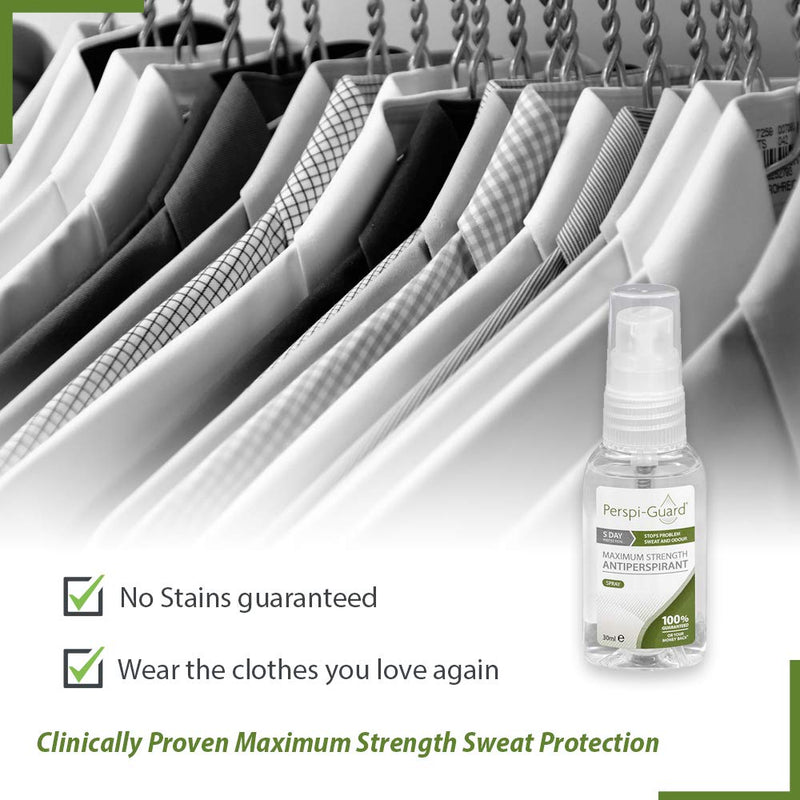 Perspi-Guard Maximum Strength Antiperspirant - Clinically Proven Protection From Problem Sweat And Odour - Made in UK - 30ml - Twin Pack Offer - BeesActive Australia