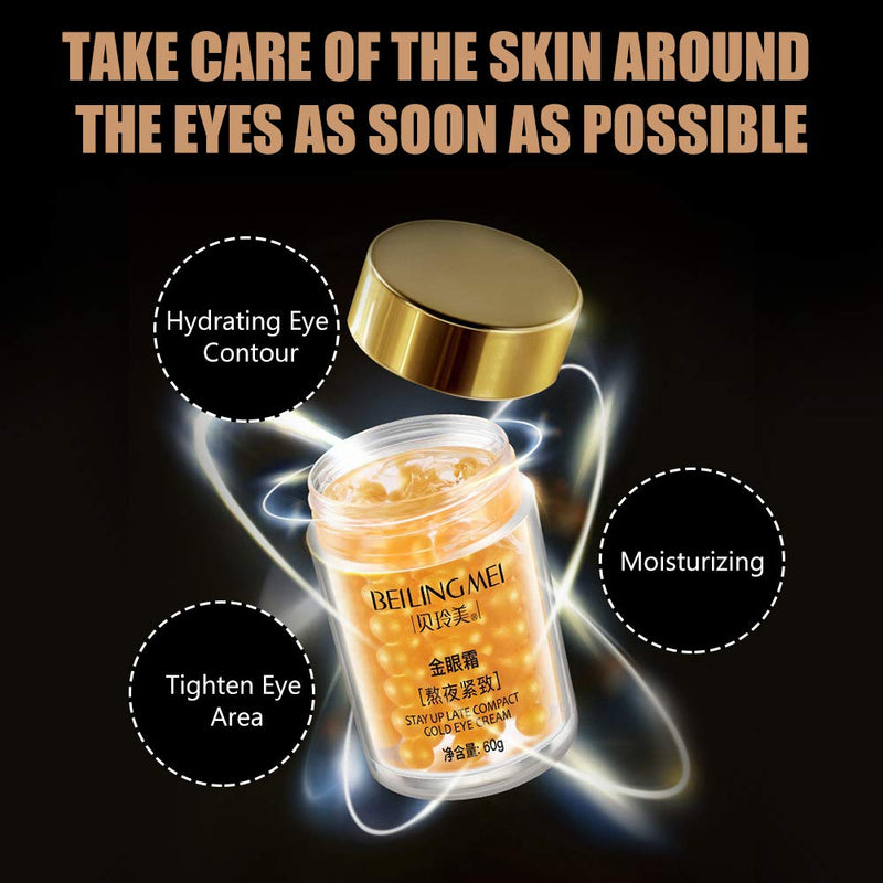 24K Gold Eye Cream for Deep Hydrating, Anti-aging and Anti Wrinkle Effect, Eye Cream for Dark Circles and Puffiness,Moisturizing Lifting Eye - BeesActive Australia