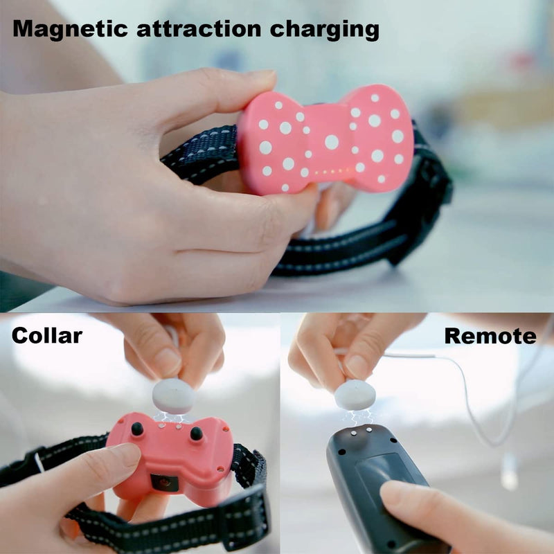 Shock Collar 3000Ft Remote Range Dog Training Collar with Beep Vibration and Shock, for Small Medium Large Dogs Training Collar Black+Pink - BeesActive Australia