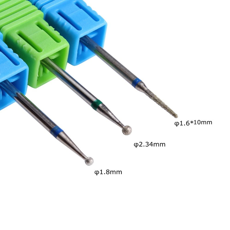 3PCS Cuticle Clean Carbide Nail Drill Bit Diamond Rotary Burrs Electric Nail File For Manicure Pedicure Tools A - BeesActive Australia
