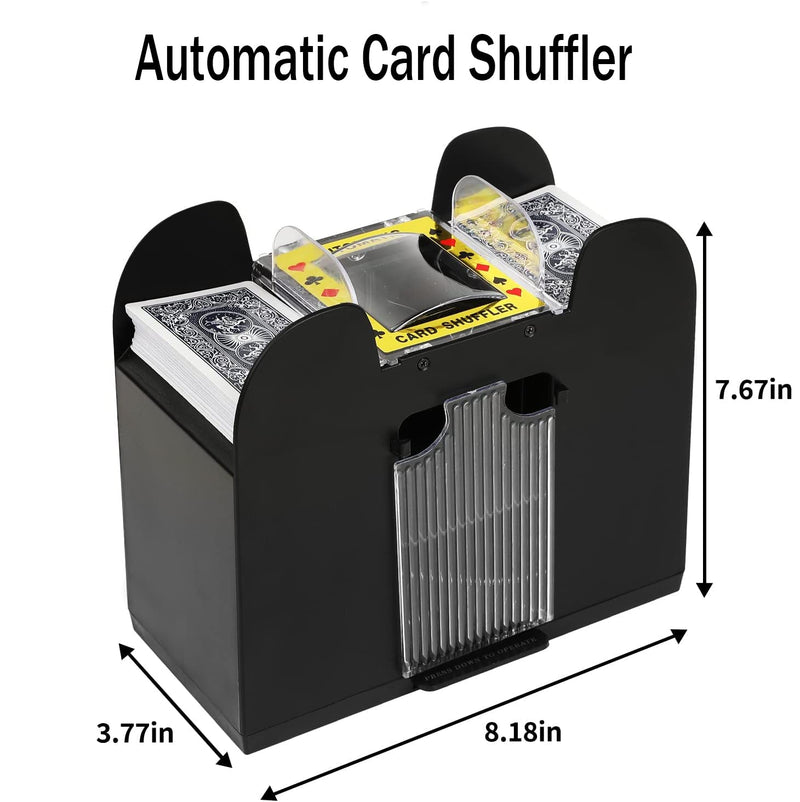 Diolusus Automatic Card Shuffler, Electronic Casino Poker Card Shuffling Machine,2 Deck Poker Card Shuffling Machine Battery, Card Playing Tool for Home Party with USB Line 2 Decks - BeesActive Australia