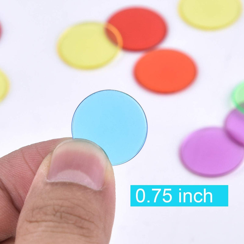 Coopay 300 Pieces Transparent Color Counters Plastic Math Counters Game Counting Bingo Chips Plastic Markers - BeesActive Australia
