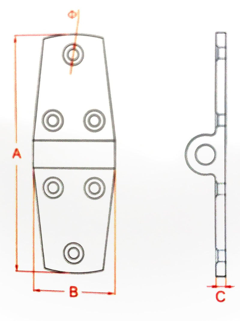 [AUSTRALIA] - 2 Pieces Stainless Steel 316 Hinge 3" Marine Grade 