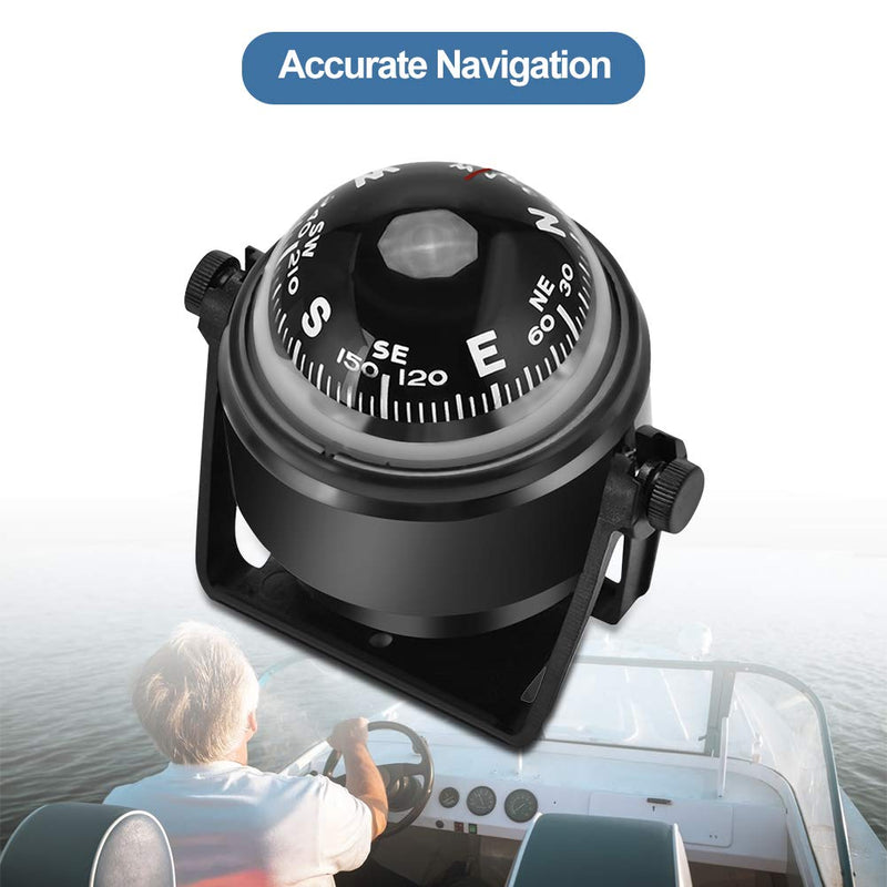 Yosoo Health Gear Mini Boat Navigation Compass, Marine Compasses Ball Night Vision Car Dashboard Compass for Boat Vehicle Caravan Truck - BeesActive Australia
