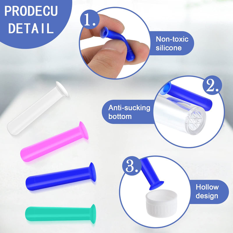 4 PCS Contact Lens Inserter Silicone Contact Lens Remover Tool, Silicone Contact Lens Inserter for Soft Lenses, Contact Lenes Suction Holder with Storage Case Contact Lens Remover for Home Travel - BeesActive Australia