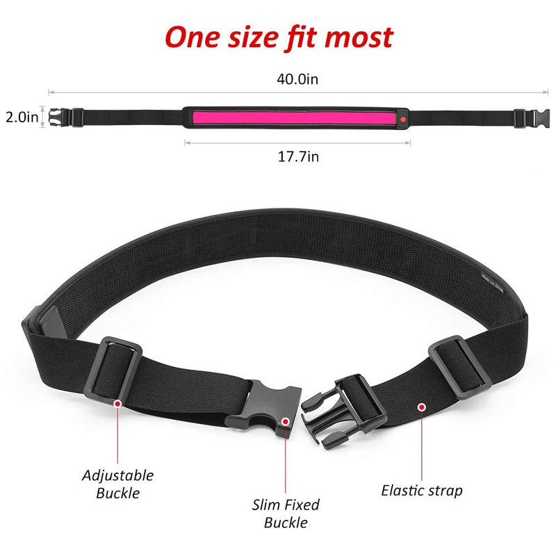 Illumifun Elastic LED Running Belt - USB Rechargeable - Glowing LED Waistband, High Visibility Waist Light, Light Up Safety Gear for Running, Cycling, Camping, Walking, etc Pink - BeesActive Australia