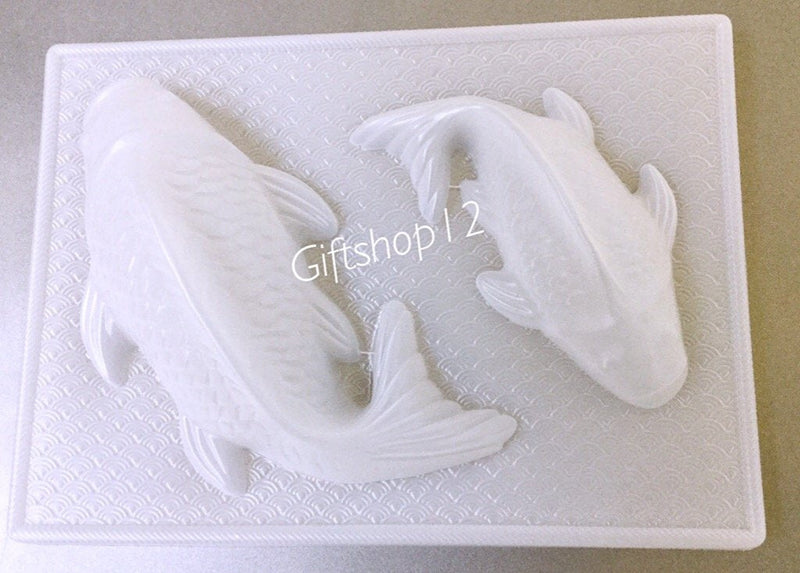 Giftshop12 Plastic Koi Fish Goldfish Shaped Mold Two Fish One Medium One Small - 9 Inch and 6.5 Inch - BeesActive Australia