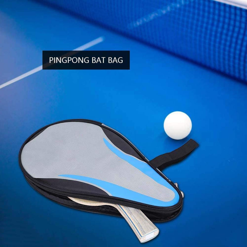 Alomejor Ping Pong Paddle Case Oxford Table Tennis Rackets Bat Bag with Waterproof Material for Dust-Proof Waterproof Full Protection Blue - BeesActive Australia
