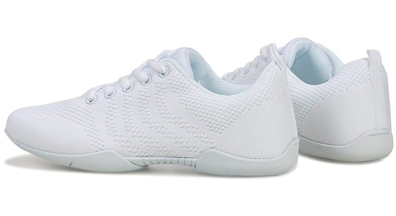 FUQIAO Girls White Cheerleading Shoes Lightweight Competition Sneakers Women Indoor Cheer Dance Shoe 3 Big Kid White 2122 - BeesActive Australia