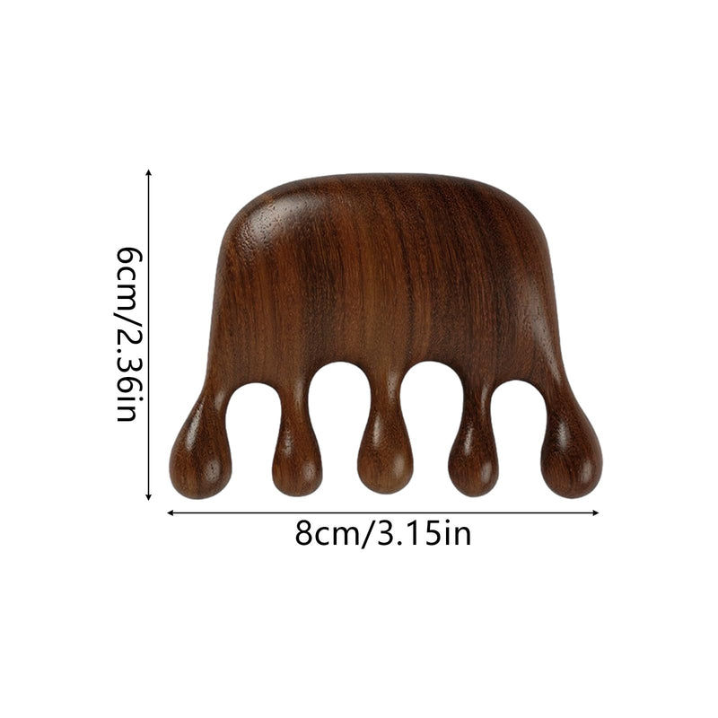 2 Pcs Wooden Massage Comb, Scalp Massager Wide Tooth Hair Massager Scalp Multi Functional Wooden Wide Tooth Comb for Men Women - BeesActive Australia