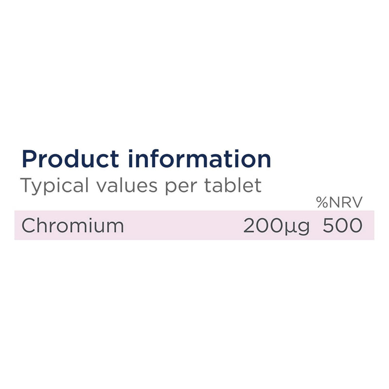 Healthspan Chromium | 360 Tablets | 200µg Vegan Chromium Picolinate | Easy to Absorb | Vegan - BeesActive Australia