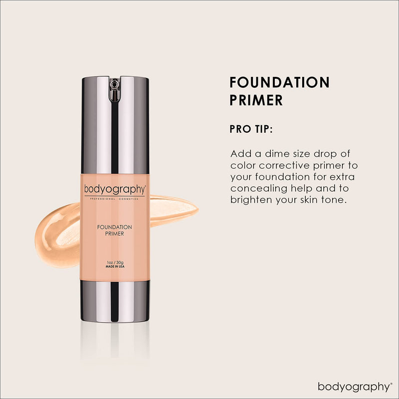 BODYOGRAPHY - Foundation Primer (Neutral): Flawless Anti-Aging Salon Makeup Primer w/Vitamin E, A, Jojoba, Grapeseed Oil | Control Shine | Gluten-Free, Cruelty-Free, 1 oz. Neutral - BeesActive Australia