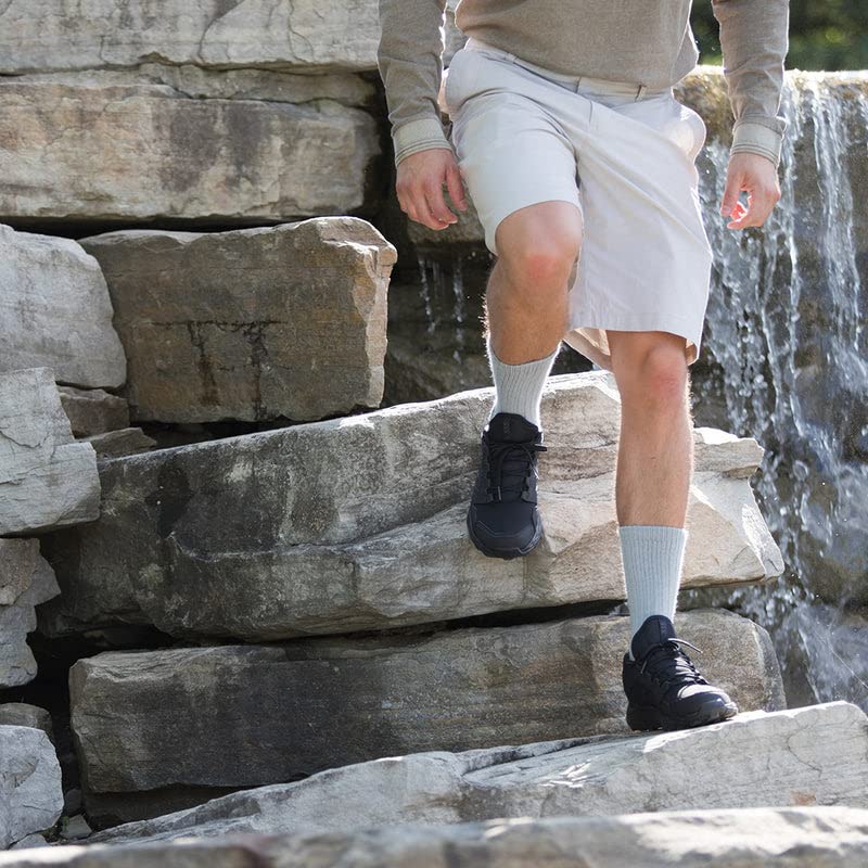 Thorlo KX Men's Thick Cushion Hiking Crew Socks Medium Pewter (1 Pair) - BeesActive Australia