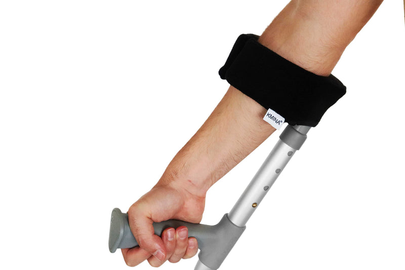 KMINA - Elbow Crutch Pads Closed Cuff (x2 Units), Crutches Pads for Adults, Elbow Crutch Covers, Comfy Crutch Cuff Pads, Cushion Pads for Crutches, Padding for Elbow Crutches - Made in Europe Crutches padding closed cuff (x2) - BeesActive Australia