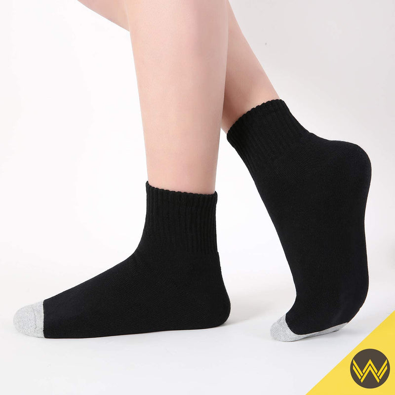 WANDER Men's Athletic Ankle Socks 3-8 Pairs Thick Cushion Running Socks for Men&Women Cotton Socks 7-9/9-12/12-15 8 Pairs White+black+grey+dark Grey 4-6 - BeesActive Australia