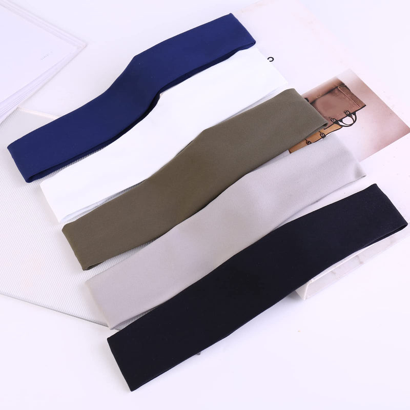 Pilamor Sports Headbands for Men (5 Pack),Moisture Wicking Workout Headband, Sweatband Headbands for Running,Cycling,Football,Yoga,Hairband for Women and Men Gray, Green, White, Blue, Black - BeesActive Australia