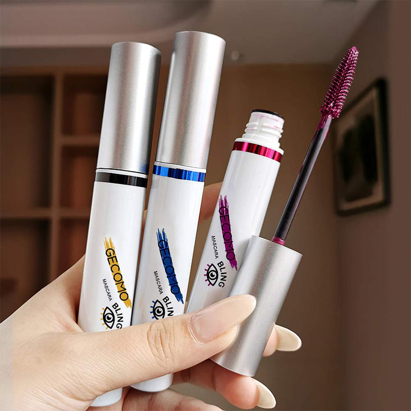 4PCS Colored Mascara, Blue Brown Purple Black Mascara Volume and Length, 4D Silk Fiber Lash Extensions Mascara, Waterproof, Long Lasting, Natural Hypoallergenic Cruelty-Free Mascara - GECOMO - BeesActive Australia