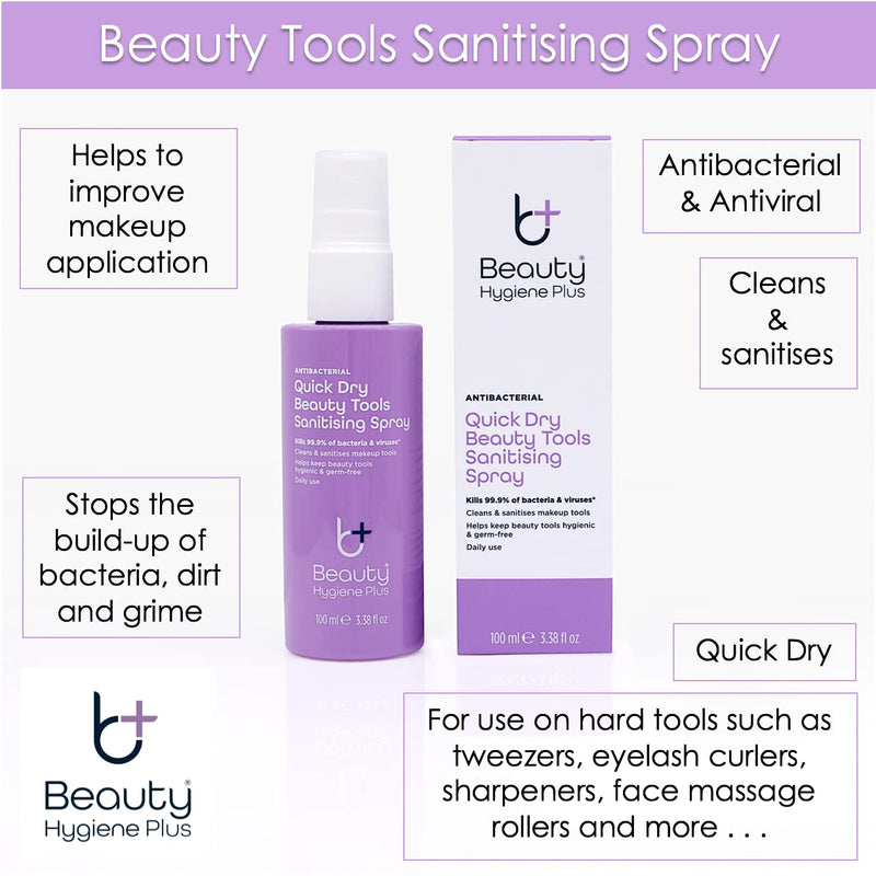 Beauty Hygiene Plus Makeup Tools Sanitising Spray Quick Dry Antibacterial Antiviral 50ml - BeesActive Australia
