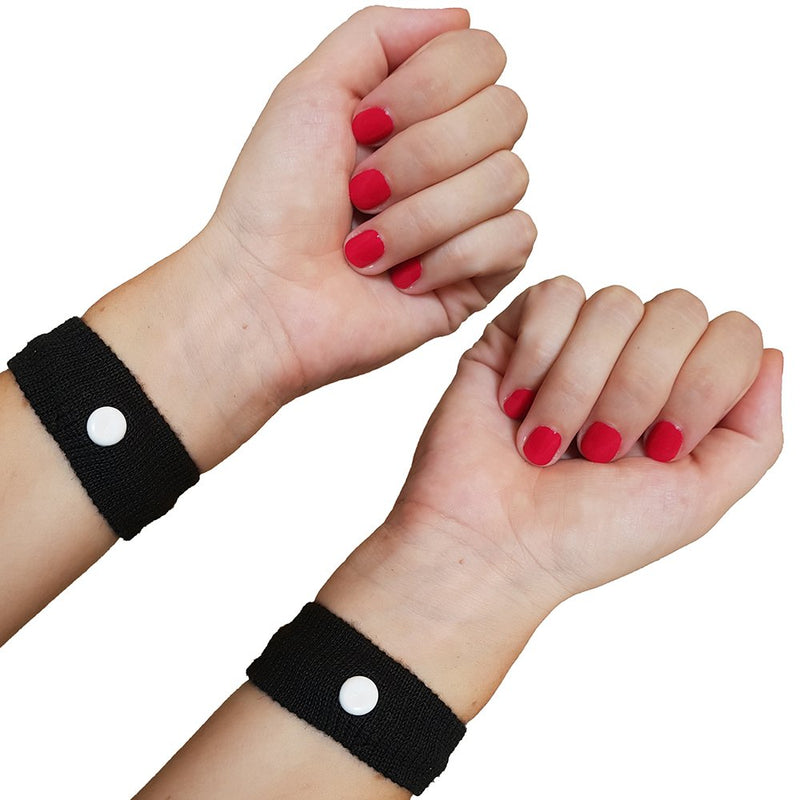 Travel Sickness Bands Adult and Children Wristbands for Morning Sickness Relief Black 1 Pair - BeesActive Australia
