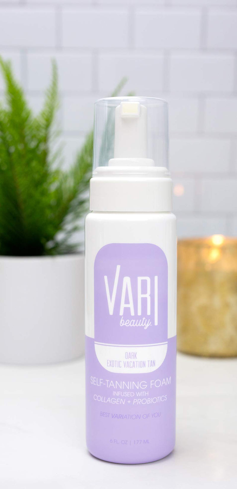 VARI Beauty Dark Self-Tanning Foam, 6 Fl Oz| Get a Natural Sun Kissed Glow with this Collagen + Probiotics infused Tinted Self-Tanning Mousse | Quick Drying & Streak Free - BeesActive Australia