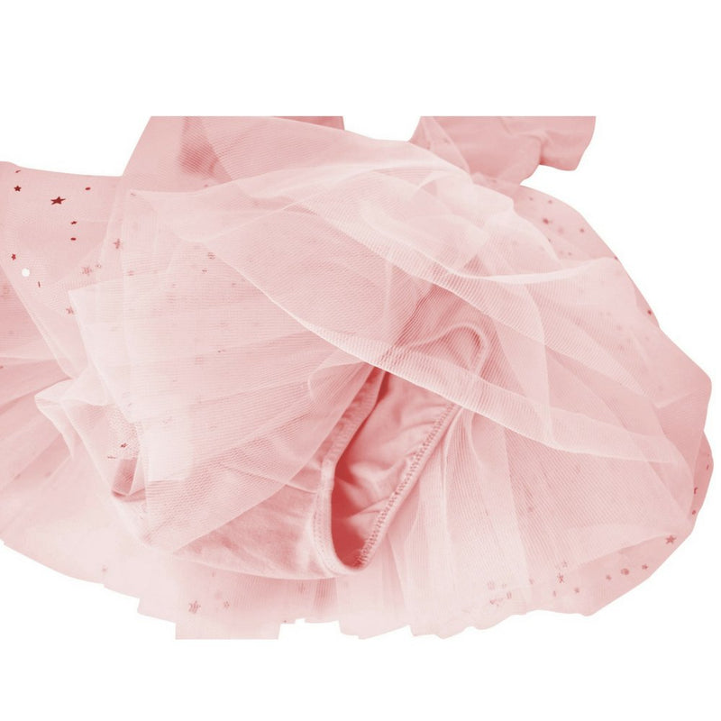 [AUSTRALIA] - Dancina Girls Skirted Leotard Sparkle Short Sleeve Tutu Ballet Dress Front Lined 4 Ballet Pink 