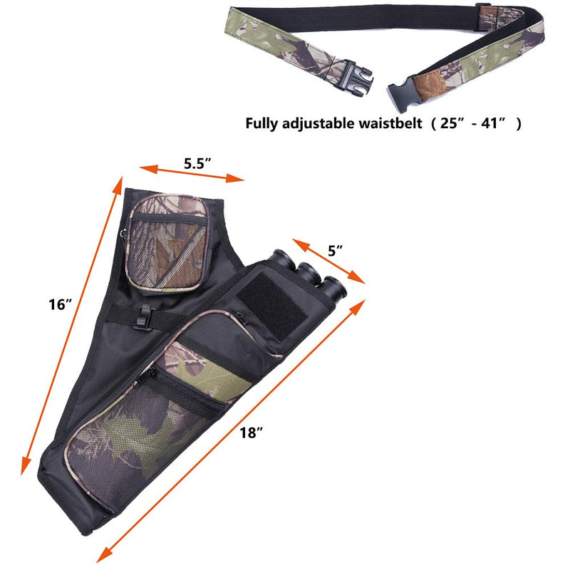 XTACER 3 Tube Hip Quiver Hunting Training Camo Archery Arrow Quiver Holder Bow Belt Waist Hanged Target Quiver Camouflage - 3 Tube - BeesActive Australia