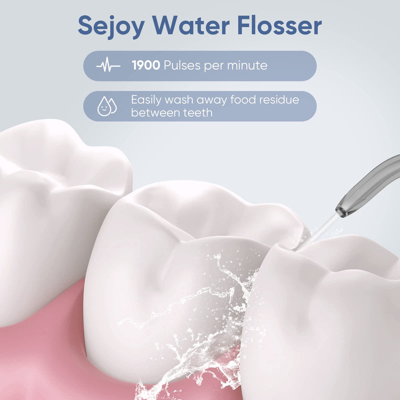 Water Flosser Dental Oral Irrigator Teeth Cleaner Portable Travel Rechargeable Cordless,IPX7 Electric Plaque Remover 3 Modes 3 Jet Tips 140ml Black - BeesActive Australia