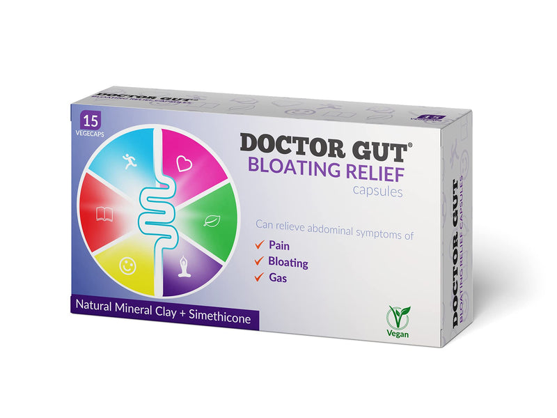 Doctor Gut Bloating Relief - Gentle Relief from Bloating, Trapped Wind, Gas (1 Pack of 15 Capsules) - BeesActive Australia
