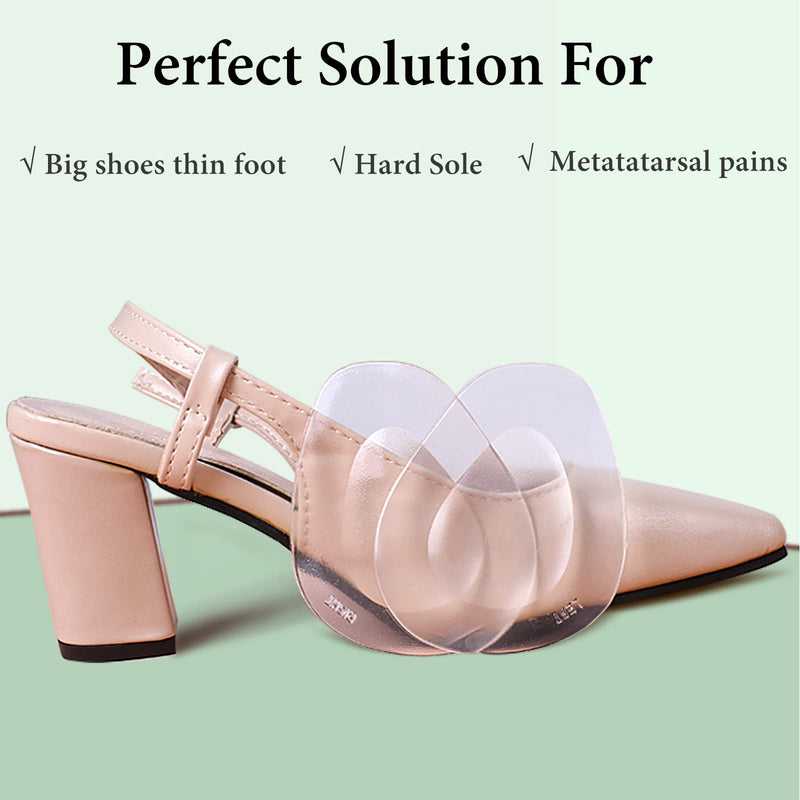 Metatarsal Pads Women 8 Pack, Ball of Foot Cushion for Men, Soft Metatarsal Foot Pad Shoe Pads Foot Pads for Pain Relief, Gel Metatarsal Pad Insoles, Foot Cushion for Ball of Feet Callus Cushion Clear - BeesActive Australia