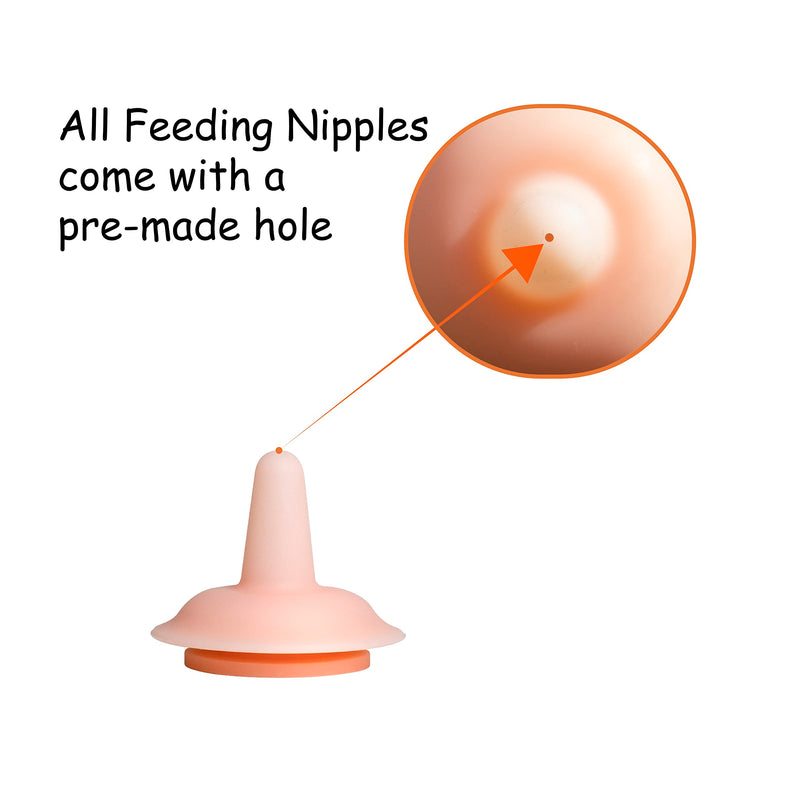 Pet Feeding Nipple for Kitten and Puppy Silicone Feeding Pacifier for Pets and Wildlife - Includes Mini, Original, Medium, Large, Double 1-10ml Oring Syringe - BeesActive Australia
