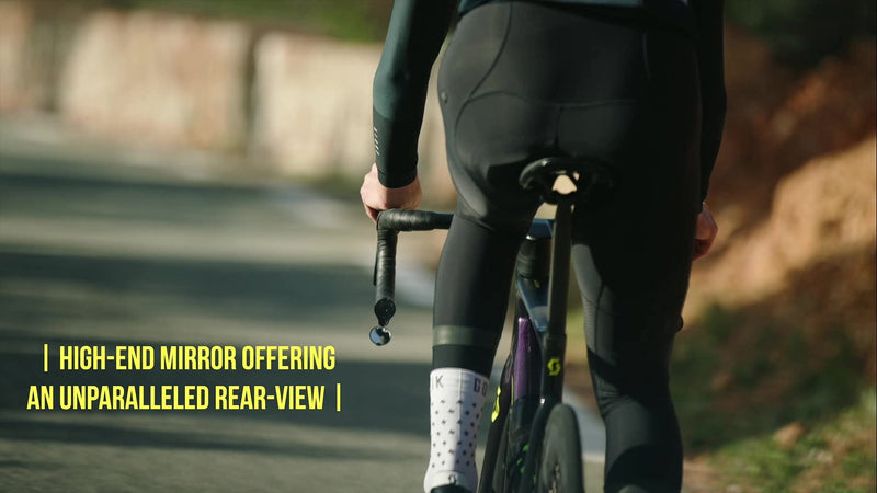 CORKY Drop Bar Bike Mirror - 360º Rotatable & Collapsible - Fashionable Design Bar End Folding Mirror Foldable Convex Rear View Safe & Stylish Bike Riding Contemporary Design (Black) - BeesActive Australia