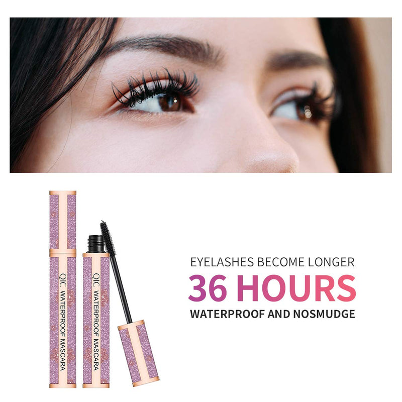 4D Silk Fiber Lash Mascara， Waterproof Natural Extension Mascara ， Natural Thick Thickening Lengthening Voluminous Sweatproof Long Lasting . - BeesActive Australia