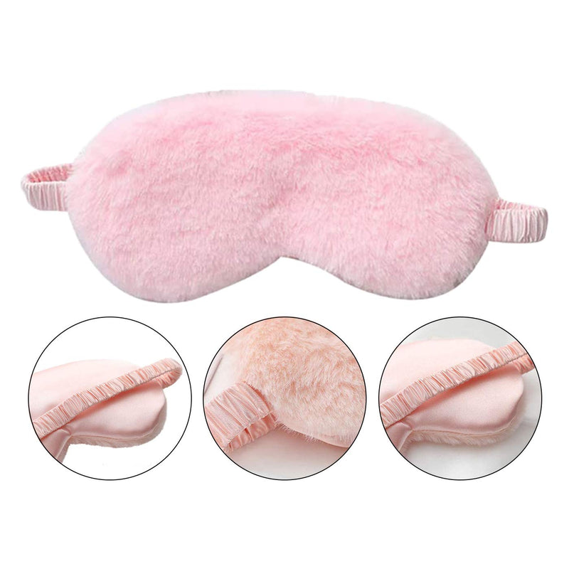 4 Pcs Plush Eye Mask Soft Fluffy Plush Eye Mask Sleep Mask Adjustable for Kids Adult Women - BeesActive Australia