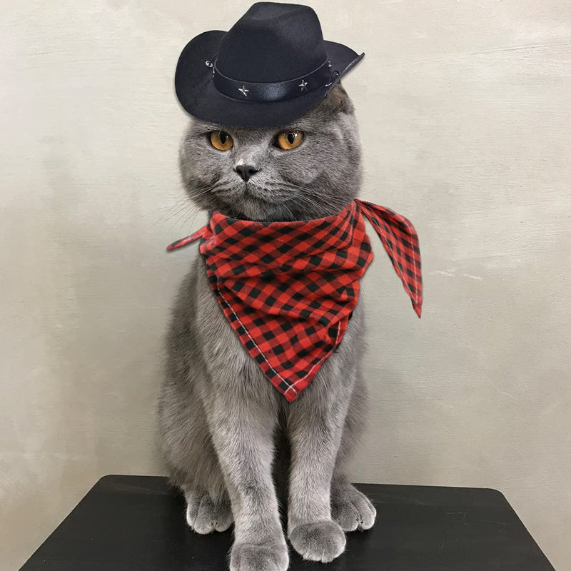Bettli Dog Cowboy Hat Cat Mexican Hats Mini with Bandana Party Hats for Small Pets Puppy Cat - BeesActive Australia