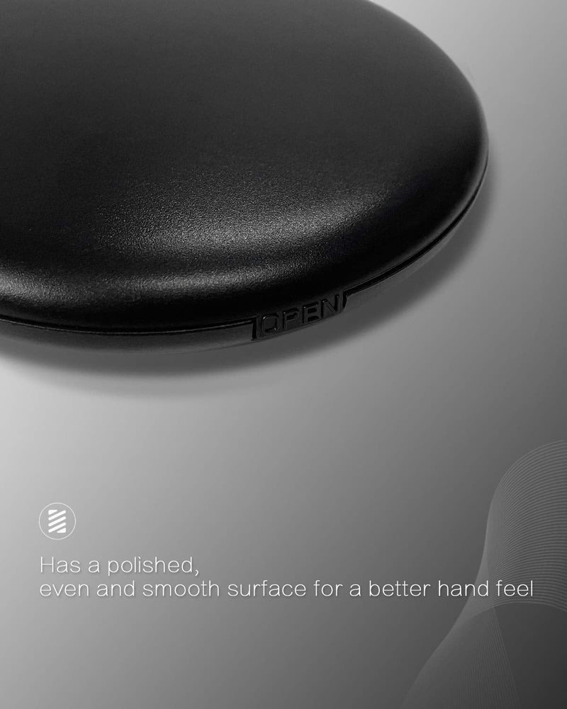 OMIRO LED Lighted Compact Mirror, 3½" Mini 1X/10X Magnification Daylight Travel Makeup Mirror for Purses (Black) Black - BeesActive Australia
