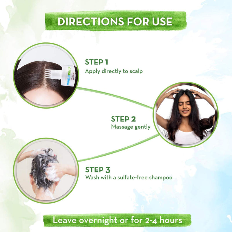 Mamaearth Onion Hair Oil for hair growth with Onion & Redensyl for Hair Fall Control - 250ml - BeesActive Australia