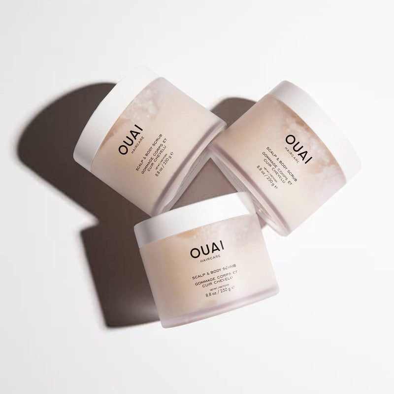 OUAI Scalp & Body Scrub | Deep-Cleansing Scrub for Hair and Skin that Removes Buildup, Exfoliates and Moisturizes | Made with Sugar and Coconut Oil | Free from Parabens, Sulfates and Phthalates 250g - BeesActive Australia