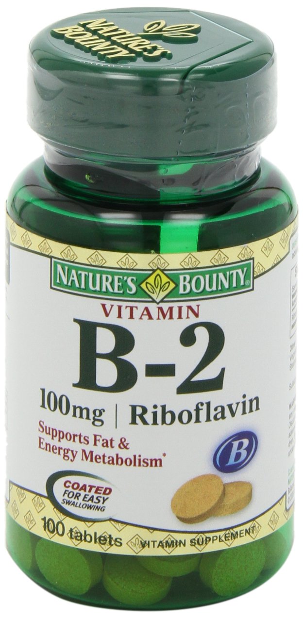 Nature's Bounty Vitamin B2 as Riboflavin Supplement, Aids Metabolism, 100mg, 100 Count, Pack of 3 - BeesActive Australia