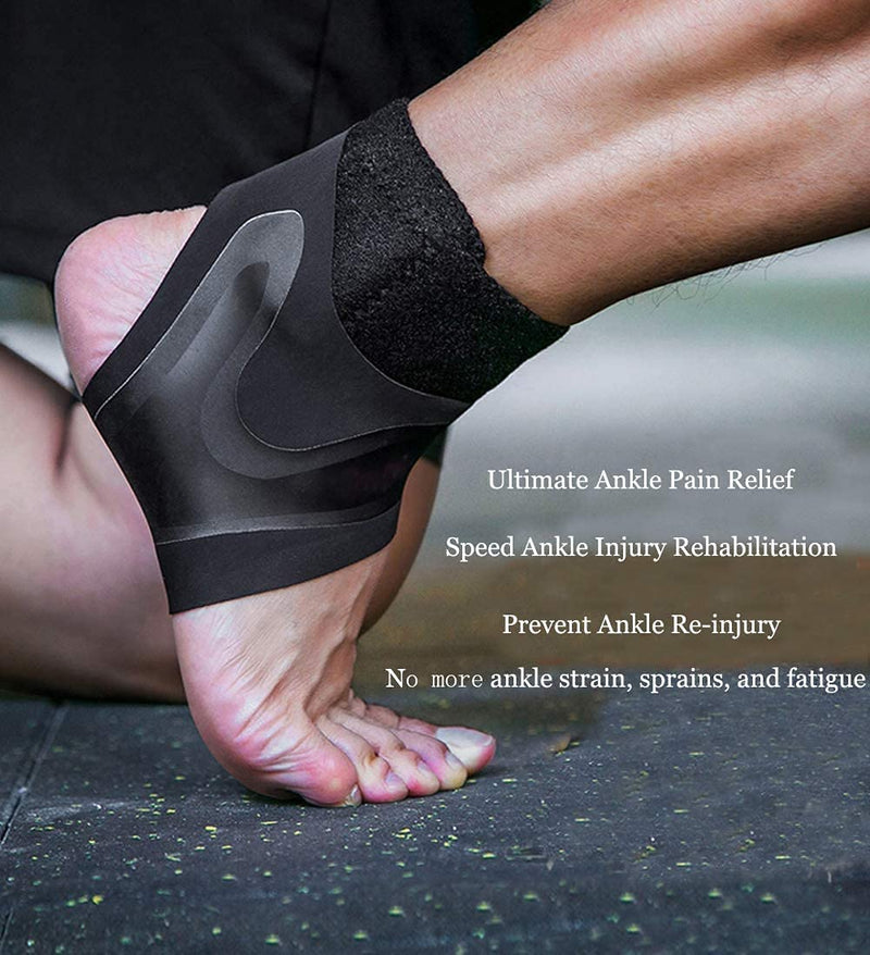 Ankle Supports for Weak Ankles GENERISE Adjustable Ankle Brace Provides Compression & Ankle Support for Sprained Ankle, Tendonitis, Ligament Damage & More - Black (Small (Left Foot)) Small (Left Foot) - BeesActive Australia