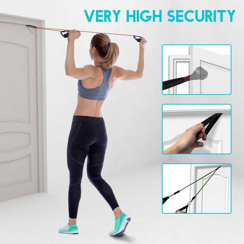Slim Panda Heavy Duty Door Anchor for Resistance Bands - Door Strap Attachment Perfect for Workout Bands, Pull Up Bands, Strength Training Ergonomic Anti-Slip Heavy Gauge Welded Rings Strong Nylon Webbing 1 Pack - BeesActive Australia