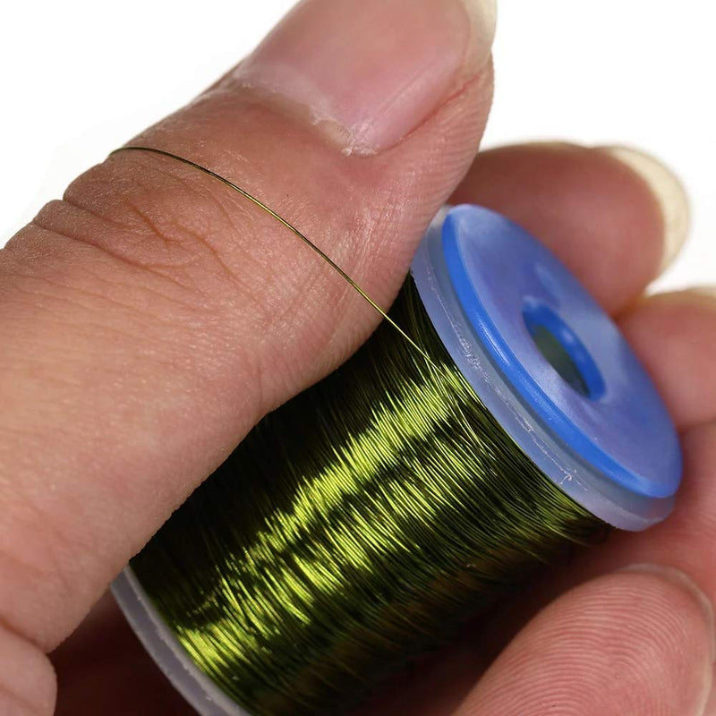 Greatfishing 0.1mm, 0.2mm, 0.3 mm Fly Tying Copper Wire Spoolet Fly Tying Materials Round Metal Thread for Larve Nymph Midge Streamer Flies C: 6 color/set 0.2mm copper wire - BeesActive Australia