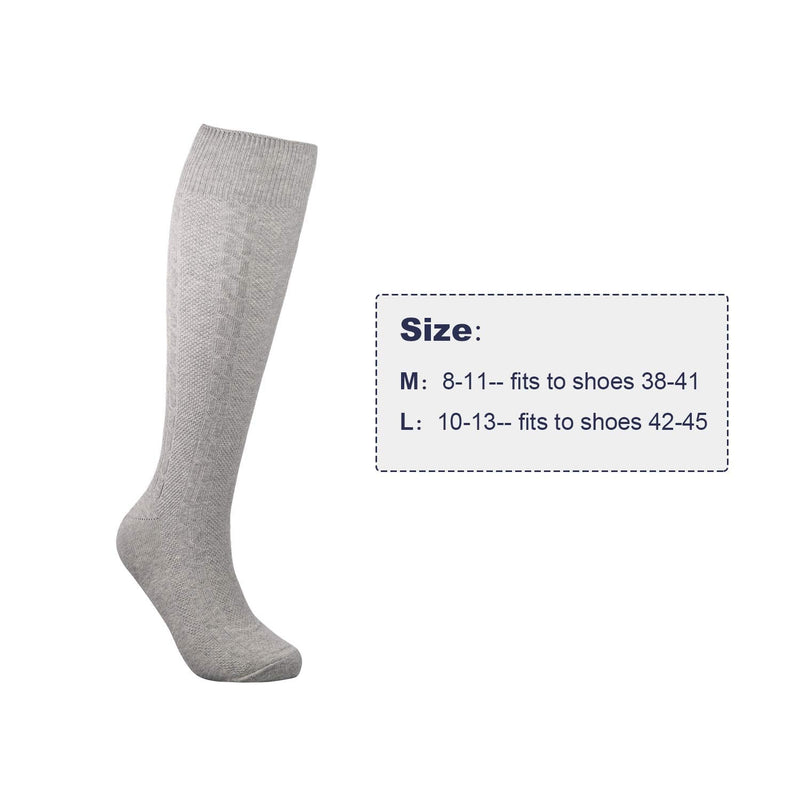 Long Embroidered German Bavarian Socks Lederhosen Socks for Traditional Oktoberfest Outfit Costume Trachten Large Gray - BeesActive Australia