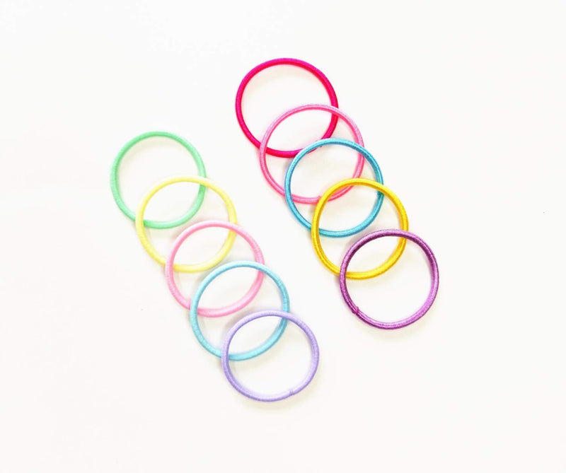 Hair Ties, Elastic Hairbands 200 Pieces Ponytail Holders Hair Tie,Colorful Hair Rope Thin Hairbands For Girls Women(2.5 x 0.2 cm) - BeesActive Australia