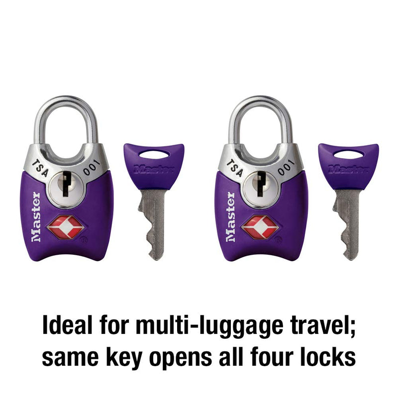 Master Lock 4689T TSA Approved Keyed Lock, 2 Pack, Assorted Colors - BeesActive Australia