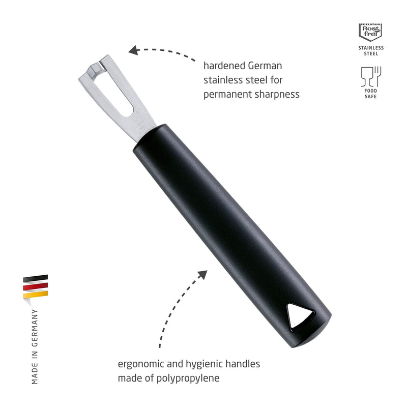 triangle Channel Knife - Triangular, V-Shaped Stainless Steel Blade - Fruit & Vegetable Carving Tool for Garnishing - Dishwasher Safe - Made in Germany - BeesActive Australia