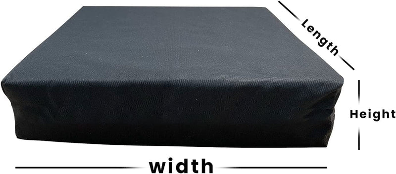 Wheelchair Cushion - Seat Pad for Coccyx, Orthopedic Back Support, Sciatica & Tailbone Pain Relief - Waterproof Wheelchair Black Pressure Cushion Foam for Sores and Ulcers (18" x 16" x 4") 18" x 16" x 4" - BeesActive Australia
