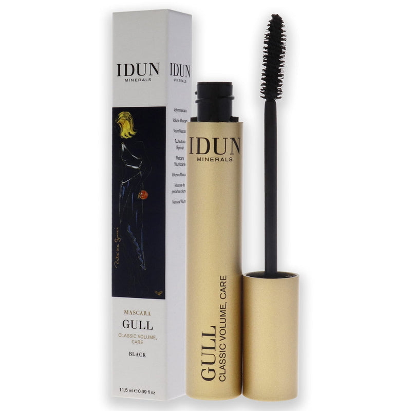 IDUN Minerals Mascara, Gul - Classic Volume - Thickens, Plumps & Coats Lashes - Nickel & Chromium Natural Pigments, Ophthalmologically Tested, Safe for Sensitive Eyes & Contact Lens - Black, 0.38 oz 010 Black 0.39 Ounce - BeesActive Australia