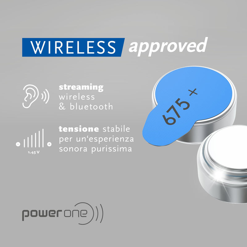 Powerone size 675 Hearing Aid Battery No Mercury made in Germany Genuine Pack 60 1 Count (Pack of 1) - BeesActive Australia