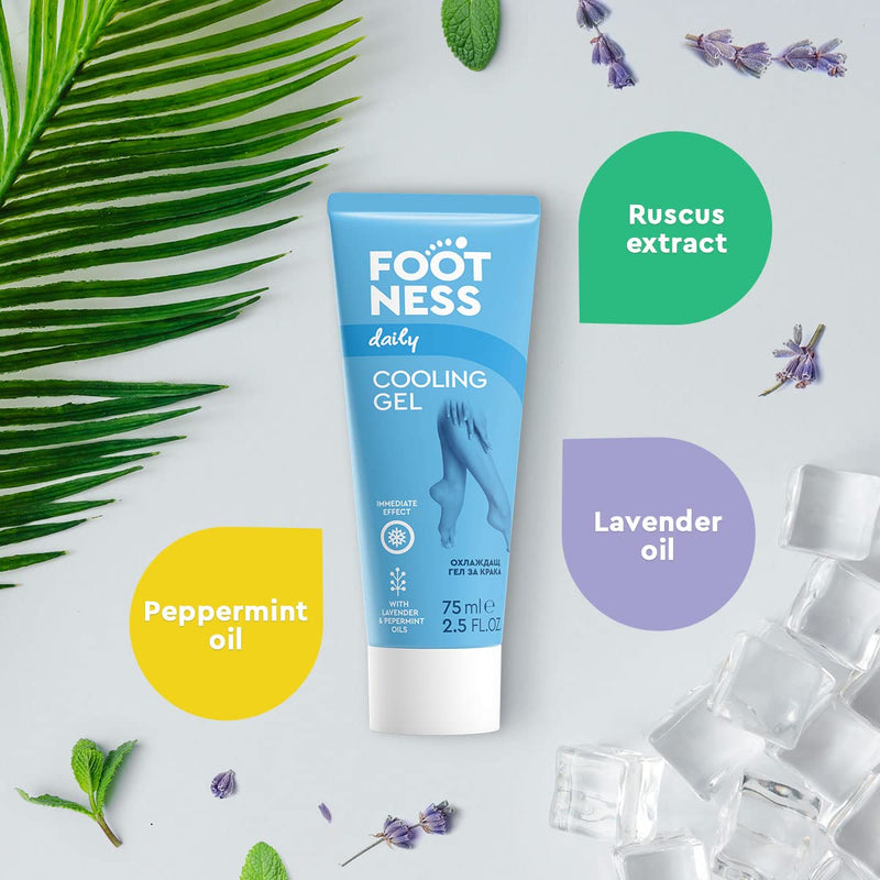 FOOTNESS Cooling Gel immediately cools burning, “heavy” legs and lastingly reduces the feeling of discomfort. 75 ml - BeesActive Australia