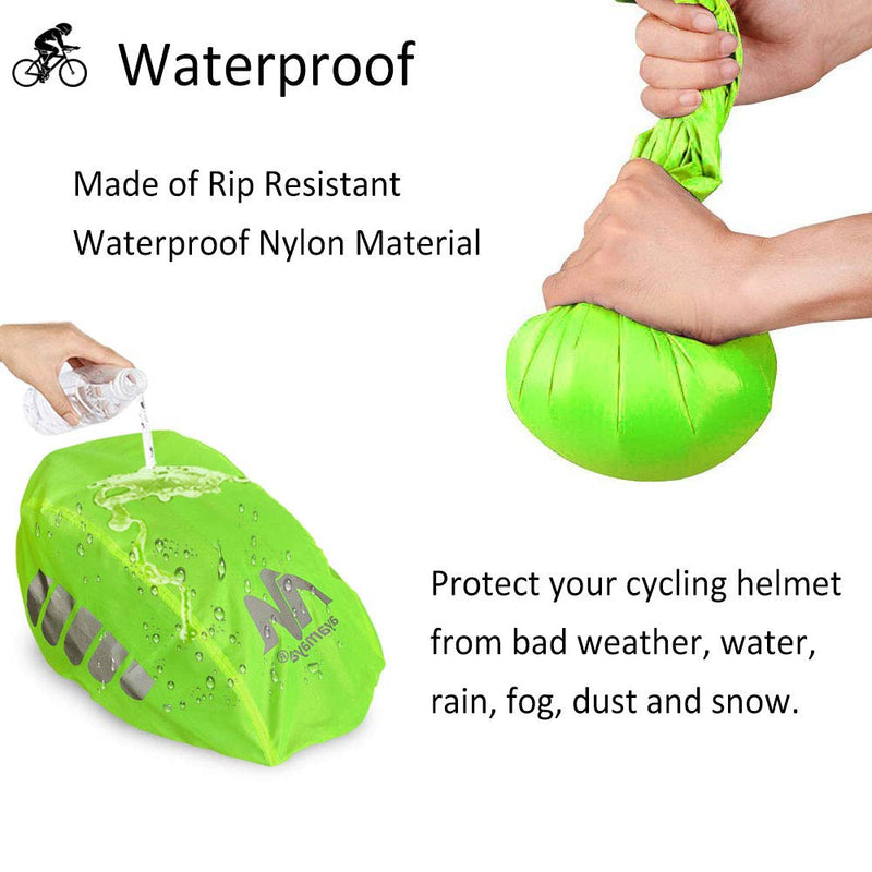 ayamaya Bike Helmet Cover with Reflective Strip, High Visibility Waterproof Cycling Bicycle Helmet Rain Cover Windproof Dustproof Breathable Road Bicycle Helmet Water Cover Ride Gear - BeesActive Australia